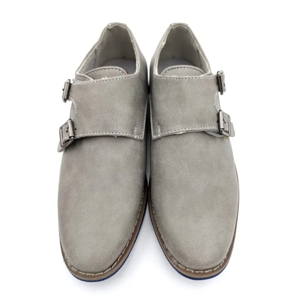 Deer Stags Harry Monk-Strap Loafer Shoes Boy's Gray/Blue Size US2M